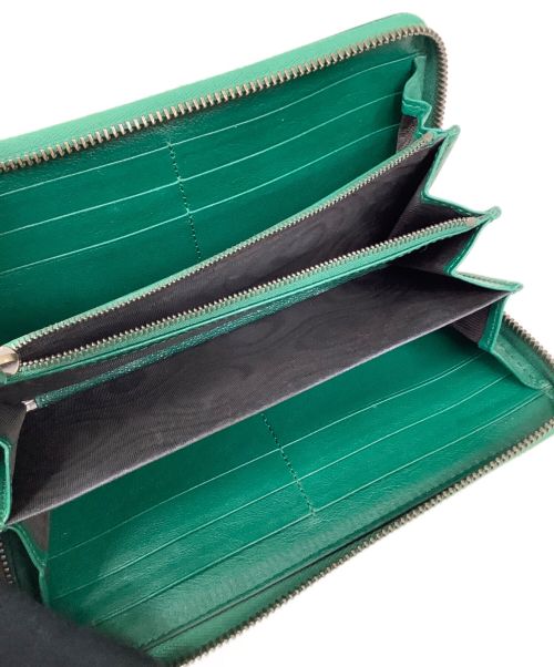 GUCCI（グッチ）GUCCI (グッチ) バンブー　ラウンドファスナー長財布 グリーンの古着・服飾アイテム