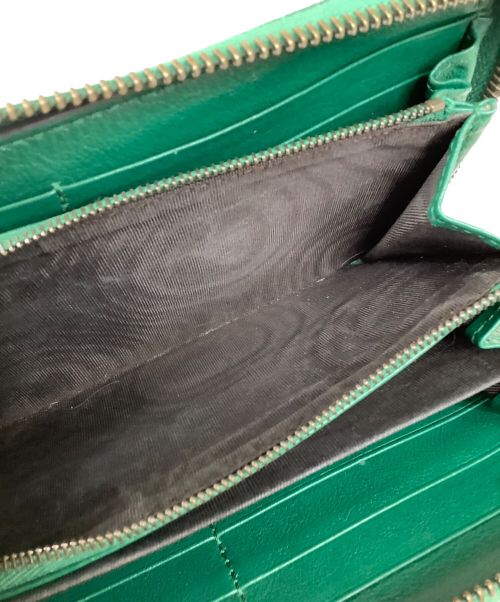 GUCCI（グッチ）GUCCI (グッチ) バンブー　ラウンドファスナー長財布 グリーンの古着・服飾アイテム