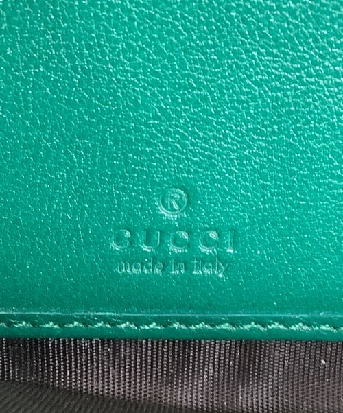 GUCCI（グッチ）GUCCI (グッチ) バンブー　ラウンドファスナー長財布 グリーンの古着・服飾アイテム