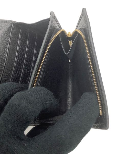GUCCI（グッチ）GUCCI (グッチ) 2つ折り財布 ブラックの古着・服飾アイテム