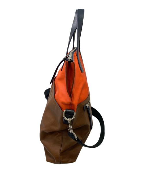 COACH（コーチ）COACH (コーチ) 2WAYバッグ オレンジ×ブラウン サイズ:表記無しの古着・服飾アイテム