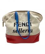 FENDIフェンディ）の古着「ハンドバッグ」｜ベージュ×レッド×ブルー