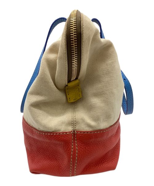 FENDI（フェンディ）FENDI (フェンディ) ハンドバッグ ベージュ×レッド×ブルーの古着・服飾アイテム