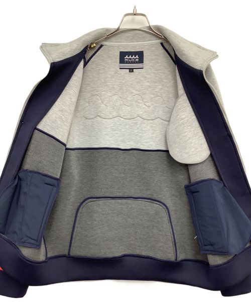 muta MARINE（ムータマリン）muta MARINE (ムータマリン) ボンディングジャケット ネイビー×グレー×レッド サイズ:Lの古着・服飾アイテム