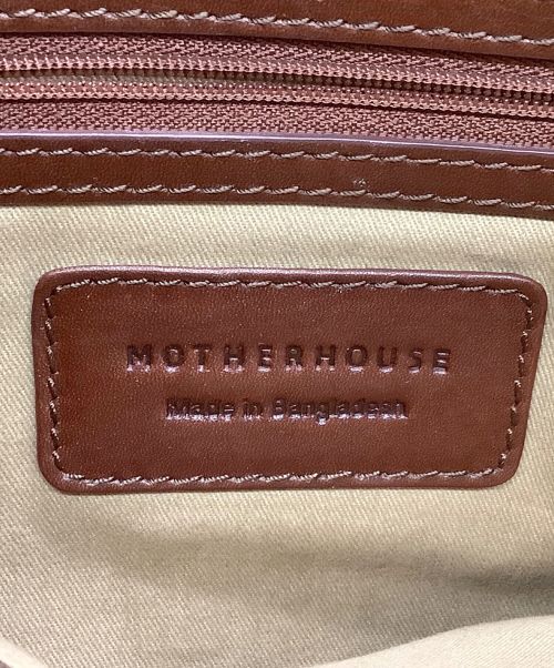 MOTHERHOUSE（マザーハウス）MOTHERHOUSE (マザーハウス) レザーショルダーバッグ ブラウンの古着・服飾アイテム