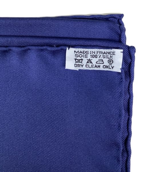 HERMES（エルメス）HERMES (エルメス) シルクスカーフ ブルーの古着・服飾アイテム