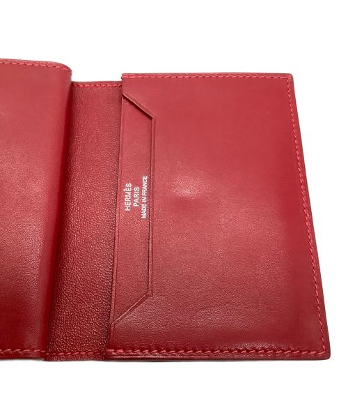 HERMES（エルメス）HERMES (エルメス) コンパクトウォレット レッドの古着・服飾アイテム