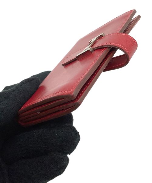 HERMES（エルメス）HERMES (エルメス) コンパクトウォレット レッドの古着・服飾アイテム