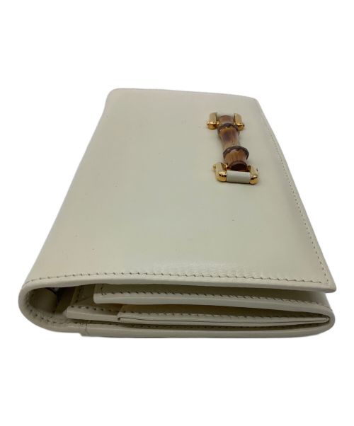 GUCCI（グッチ）GUCCI (グッチ) バンブー長財布 ホワイトの古着・服飾アイテム