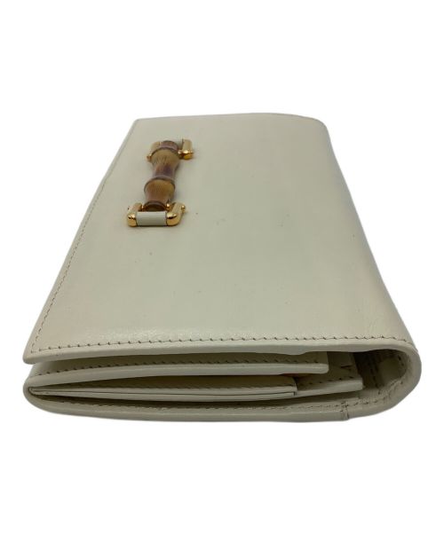 GUCCI（グッチ）GUCCI (グッチ) バンブー長財布 ホワイトの古着・服飾アイテム