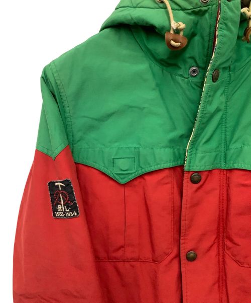 POLO RALPH LAUREN（ポロ・ラルフローレン）POLO RALPH LAUREN (ポロ・ラルフローレン) マウンテンパーカー レッド×グリーン サイズ:Ｓの古着・服飾アイテム