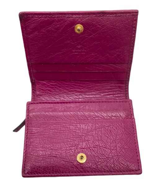 GUCCI（グッチ）GUCCI (グッチ) 2つ折り財布 ショッキングピンクの古着・服飾アイテム