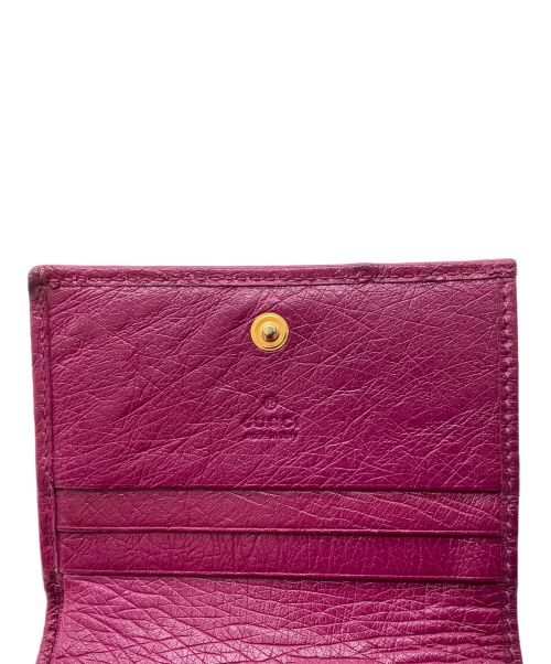 GUCCI（グッチ）GUCCI (グッチ) 2つ折り財布 ショッキングピンクの古着・服飾アイテム