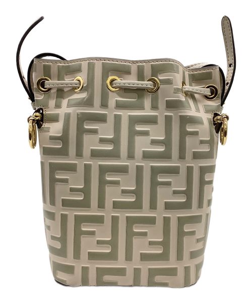 FENDI（フェンディ）FENDI (フェンディ) 巾着ショルダーバッグ ホワイトの古着・服飾アイテム