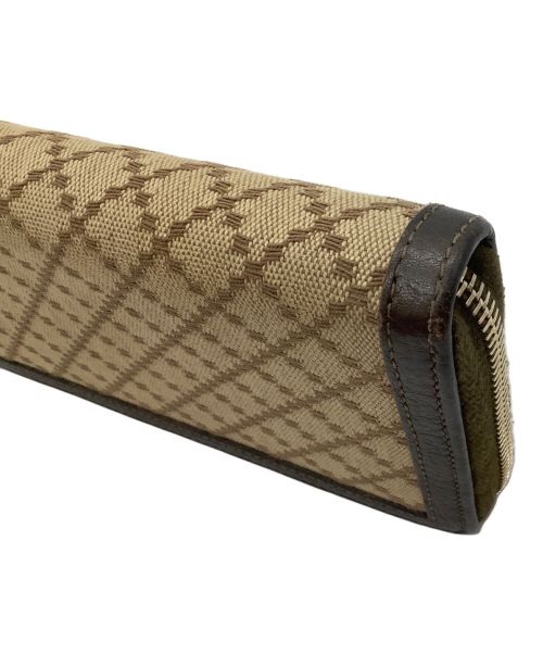 GUCCI（グッチ）GUCCI (グッチ) 長財布 ブラウン×ベージュの古着・服飾アイテム