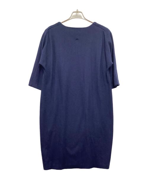 JIL SANDER（ジルサンダー）JIL SANDER (ジルサンダー) ウールワンピース ネイビー サイズ:34の古着・服飾アイテム