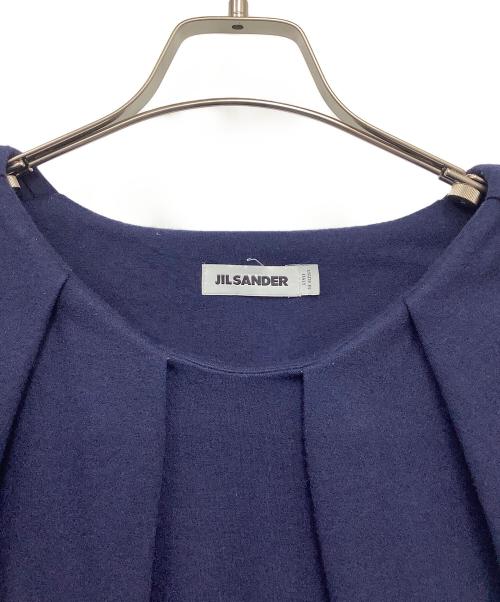 JIL SANDER（ジルサンダー）JIL SANDER (ジルサンダー) ウールワンピース ネイビー サイズ:34の古着・服飾アイテム