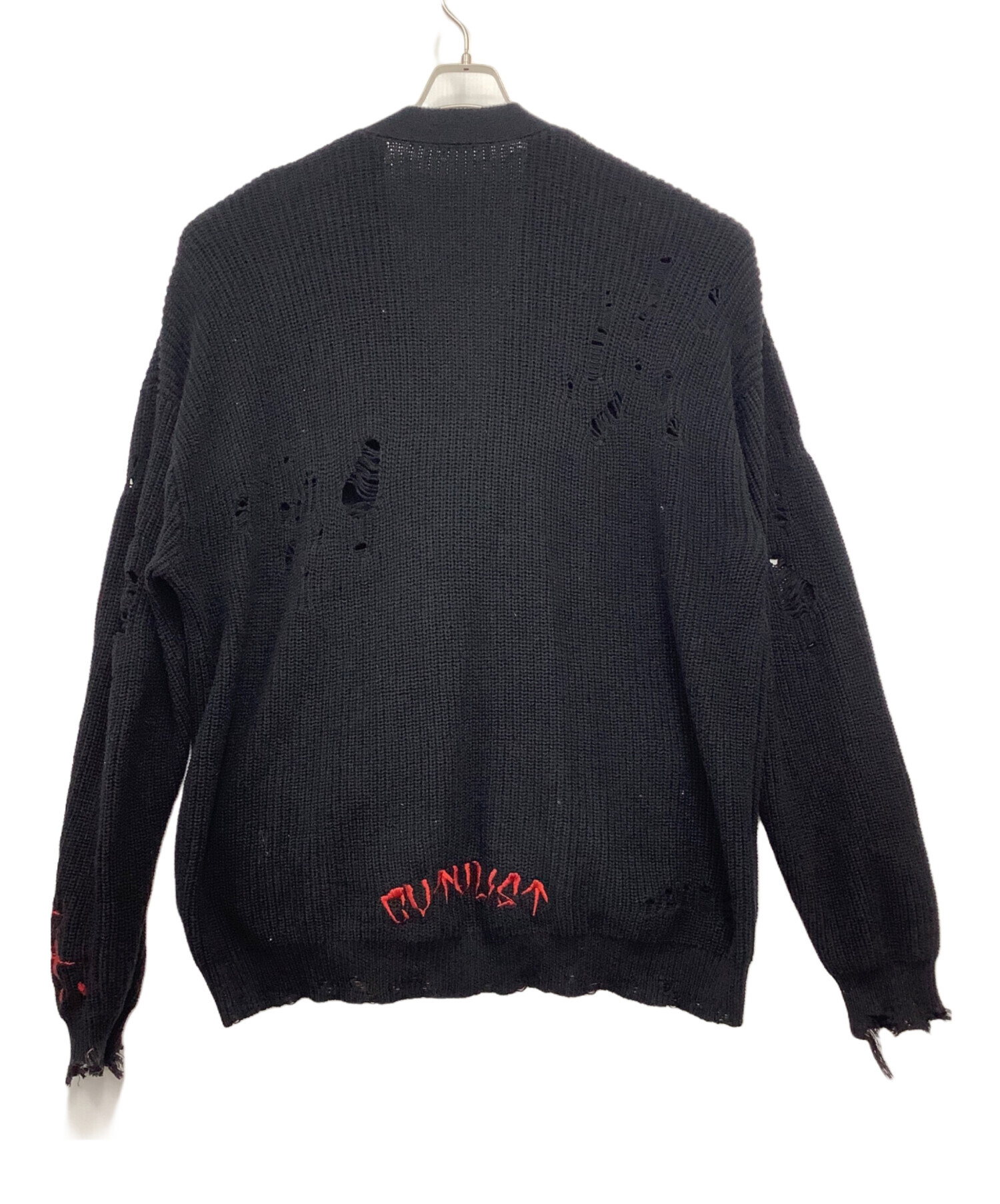 CVTVLIST (カタリスト) ダメージニットカーディガン ブラック サイズ:M