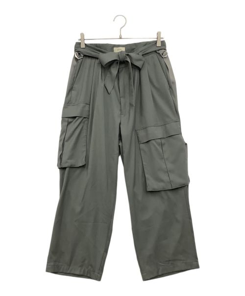 Toironier（トワロニエ）Toironier (トワロニエ) レースアップレーヨンカーゴパンツ グレー サイズ:Freeの古着・服飾アイテム