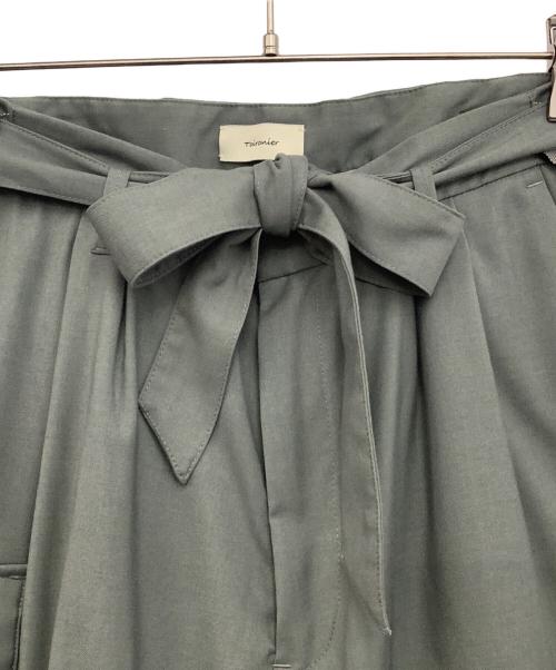 Toironier（トワロニエ）Toironier (トワロニエ) レースアップレーヨンカーゴパンツ グレー サイズ:Freeの古着・服飾アイテム