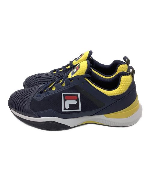FILA（フィラ）FILA (フィラ) テニスシューズ ネイビー×イエロー サイズ:27.0の古着・服飾アイテム