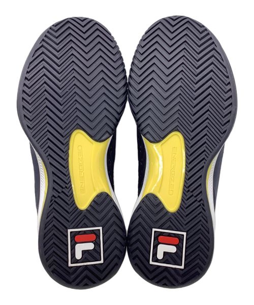 FILA（フィラ）FILA (フィラ) テニスシューズ ネイビー×イエロー サイズ:27.0の古着・服飾アイテム