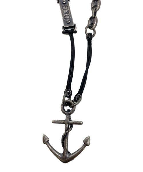 DOLCE & GABBANA（ドルチェ＆ガッバーナ）DOLCE & GABBANA (ドルチェ＆ガッバーナ) アンカーモチーフネックレス レザーの古着・服飾アイテム