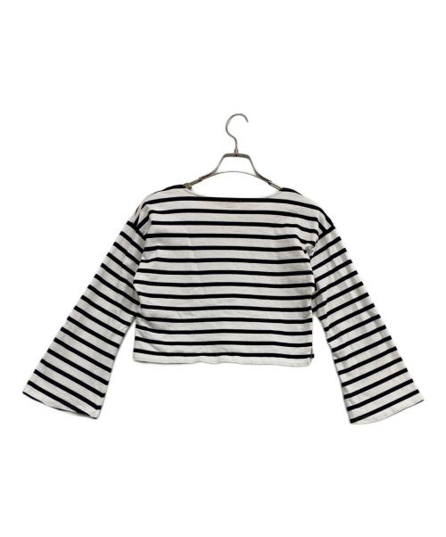 cygne（シーニュ）cygne (シーニュ) ロングスリーブカットソー ブラック×ホワイト サイズ:SIZE 0の古着・服飾アイテム