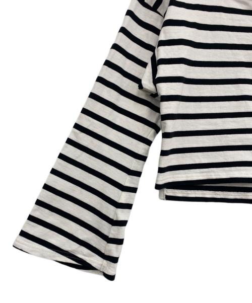 cygne（シーニュ）cygne (シーニュ) ロングスリーブカットソー ブラック×ホワイト サイズ:SIZE 0の古着・服飾アイテム