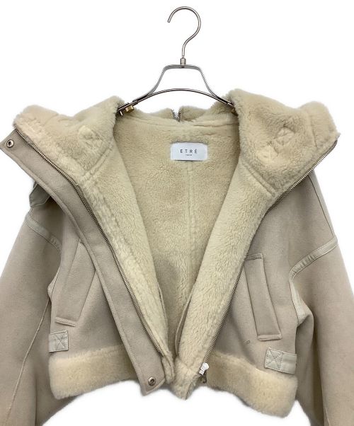 ETRE（エトレ）ETRE (エトレ) エコムートンジャケット ベージュ サイズ:Sの古着・服飾アイテム