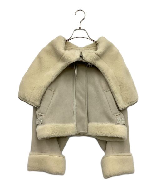 ETRE（エトレ）ETRE (エトレ) エコムートンジャケット ベージュ サイズ:Sの古着・服飾アイテム