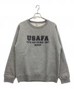 AVIREXアヴィレックス）の古着「プリントスウェット」｜グレー