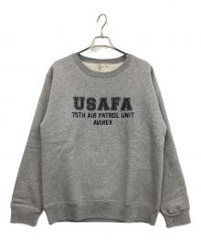 AVIREX（アヴィレックス）の古着「プリントスウェット」｜グレー