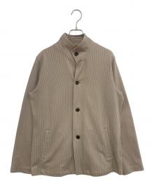 TAKEO KIKUCHI（タケオキクチ）の古着「ハニカムジャージ スタンドカラー ブルゾン」｜ベージュ