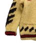 中古・古着 CANADIAN SWEATER (カナディアンセーター) ニットジャケット ベージュ×レッド サイズ:表記無し：12000円