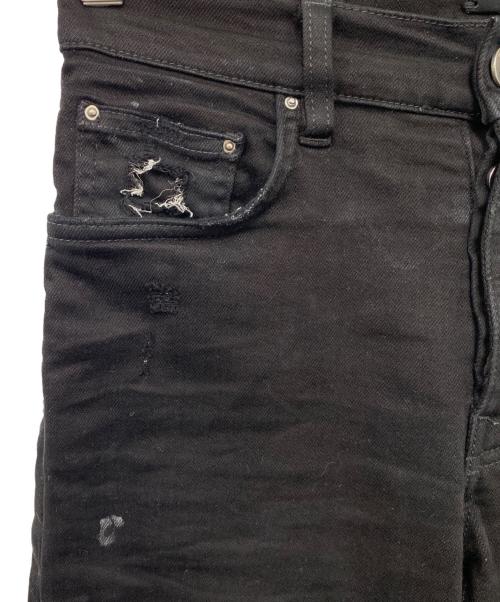 AMIRI（アミリ）AMIRI (アミリ) クラッシュ加工パンツ ブラック サイズ:28の古着・服飾アイテム