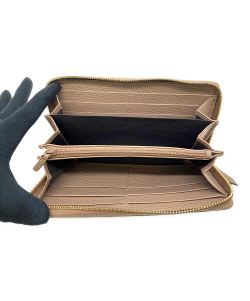 GUCCI（グッチ）GUCCI (グッチ) ダブルGジップアラウンドウォレット ベージュの古着・服飾アイテム