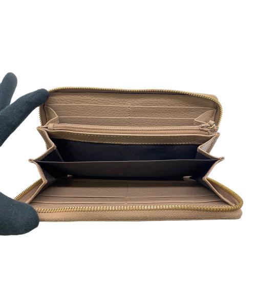 GUCCI（グッチ）GUCCI (グッチ) ダブルGジップアラウンドウォレット ベージュの古着・服飾アイテム