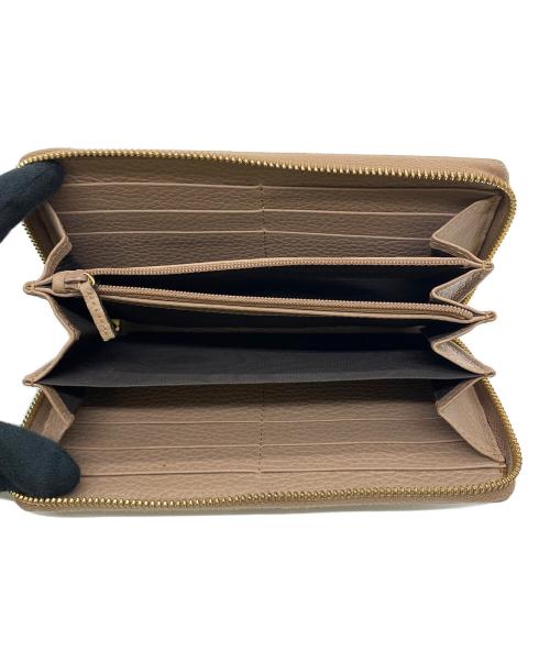 GUCCI（グッチ）GUCCI (グッチ) ダブルGジップアラウンドウォレット ベージュの古着・服飾アイテム