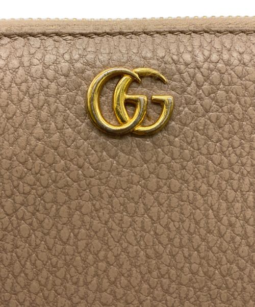 GUCCI（グッチ）GUCCI (グッチ) ダブルGジップアラウンドウォレット ベージュの古着・服飾アイテム