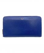 CELINEセリーヌ）の古着「ラウンドファスナー財布」｜ブルー