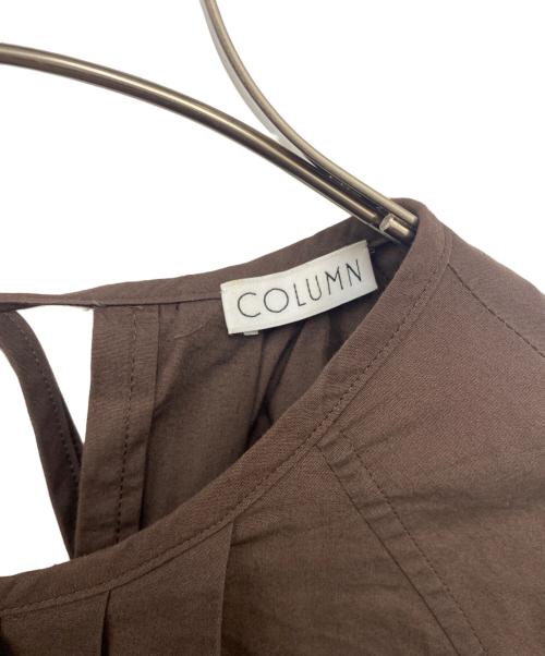 COLUMN（コラム）COLUMN (コラム) ワンピース ブラウン サイズ:36の古着・服飾アイテム