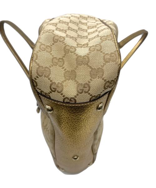 GUCCI（グッチ）GUCCI (グッチ) トートバッグ ゴールド×ベージュの古着・服飾アイテム