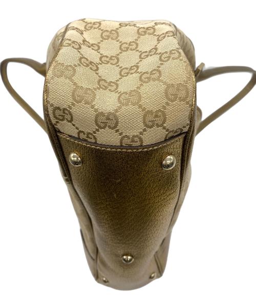 GUCCI（グッチ）GUCCI (グッチ) トートバッグ ゴールド×ベージュの古着・服飾アイテム