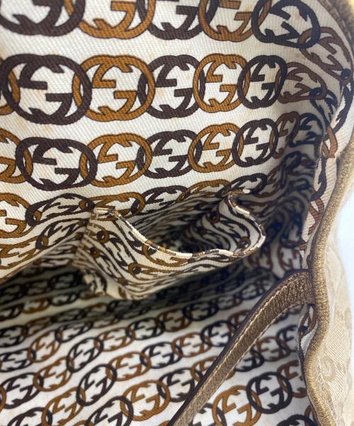 GUCCI（グッチ）GUCCI (グッチ) トートバッグ ゴールド×ベージュの古着・服飾アイテム