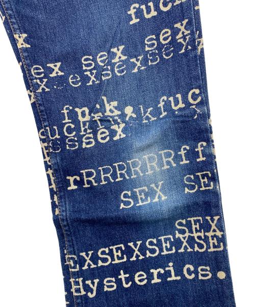 hysterics（ヒステリックス）hysterics (ヒステリックス) フレアデニム インディゴ サイズ:Ｓの古着・服飾アイテム