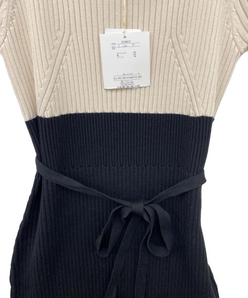 Rirandture（リランドチュール）Rirandture (リランドチュール) ニットワンピース ブラック×ホワイト サイズ:2 未使用品の古着・服飾アイテム