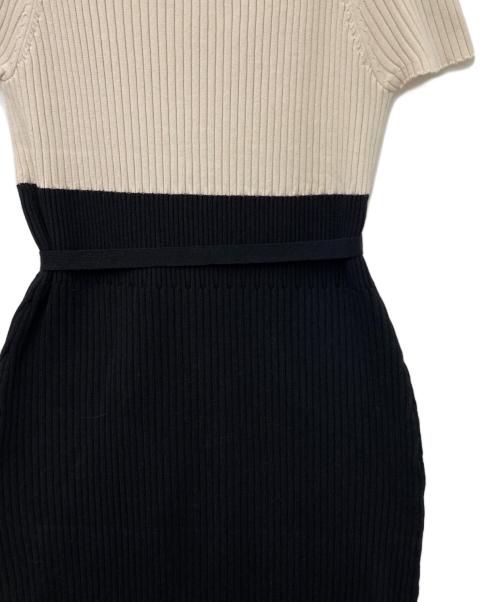 Rirandture（リランドチュール）Rirandture (リランドチュール) ニットワンピース ブラック×ホワイト サイズ:2 未使用品の古着・服飾アイテム