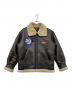 ALPHAアルファ）の古着「B-3 パッチドフェイクムートン」｜ブラック