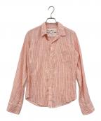 Frank&Eileenフランクアンドアイリーン）の古着「ストライプシャツ」｜ピンク×オレンジ